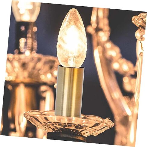 Luxshiny 6 قطعة أجزاء الثريا الكريستال E14 قاعدة مصابيح كم التشفيه غطاء النحاس إنهاء الإضاءة الملحقات لتركيبات مصباح قلادة in Kuwait