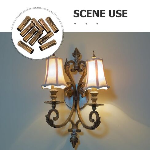 Zerodeko 10pcs Vintage Metal Candle Socket Covers 25x80mm Hanging Lamp Sleeves Drip Candle Tube Sleeves for Chandelier Lighting Fixtures Home Decor in Saudi Arabia