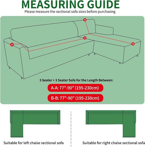 ZNSAYOTX 2026 Soft Velvet Sectional Couch Covers, Luxury Plush Slipcovers with Elastic Bottom for L Shape Sectional Sofa, 2 Pcs Pet Friendly Protector (3 Seat Couch + 3 Seat Chaise, Grey) in Saudi Arabia
