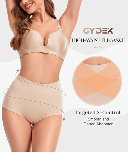 GYDEK Shapewear for Women Tummy Control Panties - Mid Body Shaper Seamless Briefs Compression Underwear Soft Girdle Panty in Saudi Arabia