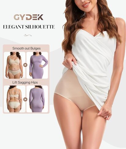 GYDEK Shapewear for Women Tummy Control Panties - Mid Body Shaper Seamless Briefs Compression Underwear Soft Girdle Panty in Saudi Arabia