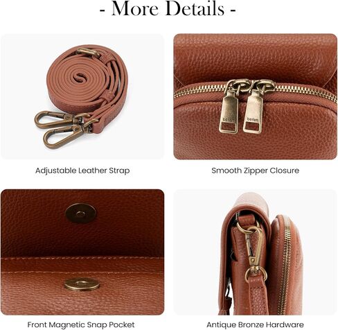 befen Genuine Leather Small Crossbody Bags for Women, RFID Phone Purse with Card Slots, Multi Pockets Crossbody Purses in Kuwait
