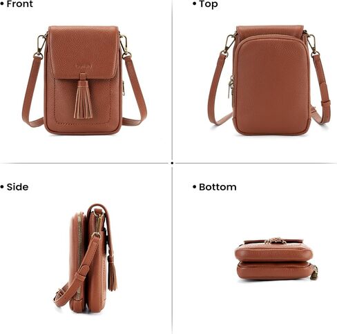 befen Genuine Leather Small Crossbody Bags for Women, RFID Phone Purse with Card Slots, Multi Pockets Crossbody Purses in Kuwait