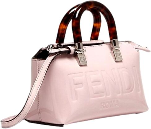 FENDI By The Way Mini Bag Boston Small Bag in Light Pink Patent Leather 8BS067 in Saudi Arabia