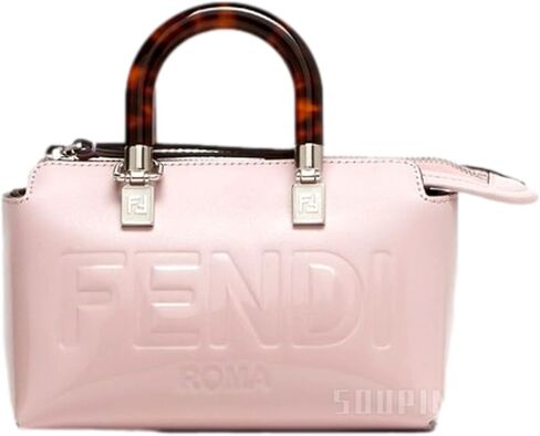 FENDI By The Way Mini Bag Boston Small Bag in Light Pink Patent Leather 8BS067 in Saudi Arabia