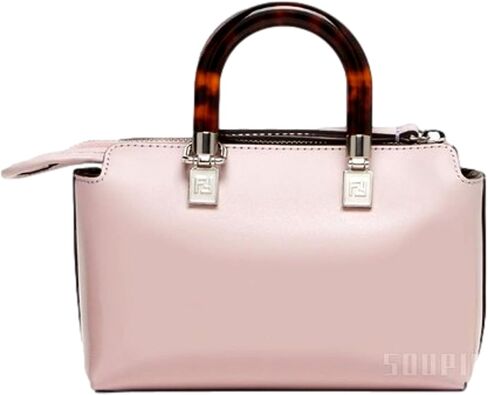 FENDI By The Way Mini Bag Boston Small Bag in Light Pink Patent Leather 8BS067 in Saudi Arabia