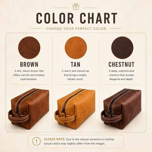 Personalized Genuine Leather Men Toiletry Bag, Customizable Shaving Dopp Kit with Name, Custom Gift for Dad, Husband, Boyfriend, Birthday, Christmas, Valentine's Day, Father's Day, Graduation in Saudi Arabia