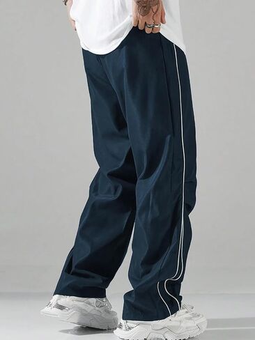 Men's Y2K Baggy Sweatpants Parachute Pants Wide Leg Vintage Track Pants Casual Streetwear in Saudi Arabia