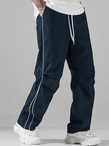 Men's Y2K Baggy Sweatpants Parachute Pants Wide Leg Vintage Track Pants Casual Streetwear in Saudi Arabia