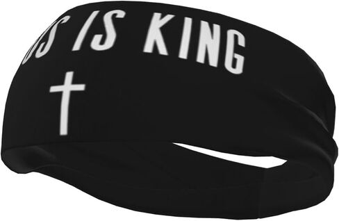 Jesus Sweatband Sports Headband Hair Accessories for Women Men Running Cycling Yoga Fitness Workout in Saudi Arabia
