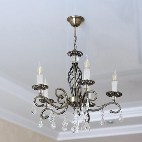 Luxshiny 4pcs E14 Crystal Chandelier Flanging Sleeve Water Drop Lamp Holder Tube Candle Casing White Socket Covers Lighting Parts for Ceiling Fixtures in Kuwait
