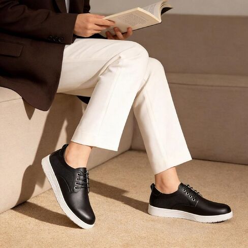 Men's Casual Dress Sneakers Classic Business Formal Comfortable Dress Shoes Leather Fashion Derby Work Oxfords Office Lace Up Non Slip Lightweight Walking Daily Driving Travel Footwear in Saudi Arabia