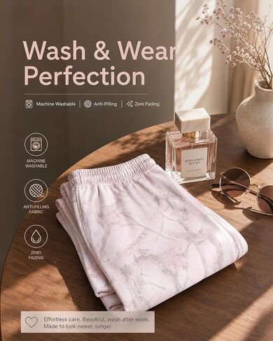 Women's Wide-Leg Loose-Fitting Sweatpants, Camouflage Straight-Leg Casual Pants with Elastic Waistband and Pockets. in Kuwait
