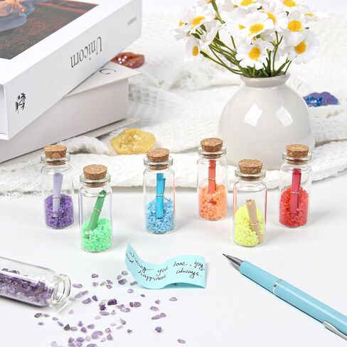 10ml Small Glass Bottles with Cork Stoppers, Pack of 100, Wishing Glass Jars with Lids with Personalized Label Tags and String, Mini Bottles for DIY Crafts, Wedding Party Favors in Kuwait