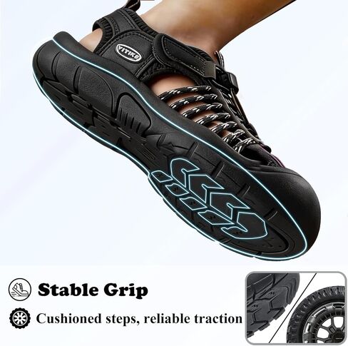 Kids Sandals Boys Girls Wide Toe Box Summer Shoes Closed-Toe Hiking Beach Sneakers in Kuwait