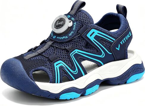 Kids Sandals Boys Girls Wide Toe Box Summer Shoes Closed-Toe Hiking Beach Sneakers in Kuwait