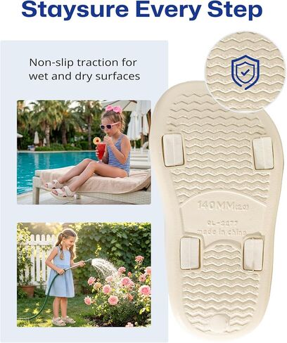 Drecage Toddler Sandals for Boys Girls, Breathable Kids Summer Walking Shoes with Arch Support, Non Slip Adjustable Kids Sport Sandals for Beach Pool Outdoor in Saudi Arabia