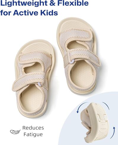 Drecage Toddler Sandals for Boys Girls, Breathable Kids Summer Walking Shoes with Arch Support, Non Slip Adjustable Kids Sport Sandals for Beach Pool Outdoor in Saudi Arabia