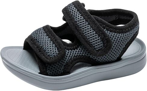 Drecage Toddler Sandals for Boys Girls, Breathable Kids Summer Walking Shoes with Arch Support, Non Slip Adjustable Kids Sport Sandals for Beach Pool Outdoor in Saudi Arabia