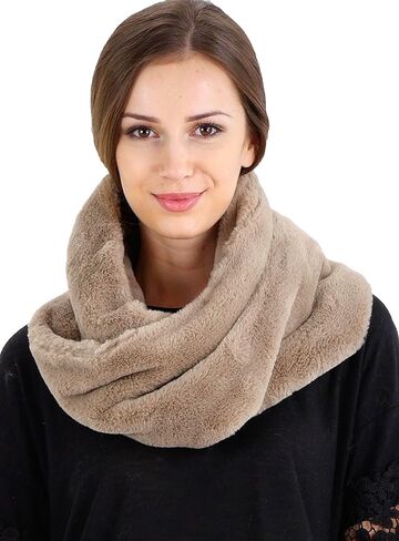 MELODY Faux fur Infinity scarf neck warmer snood for women and men in Saudi Arabia