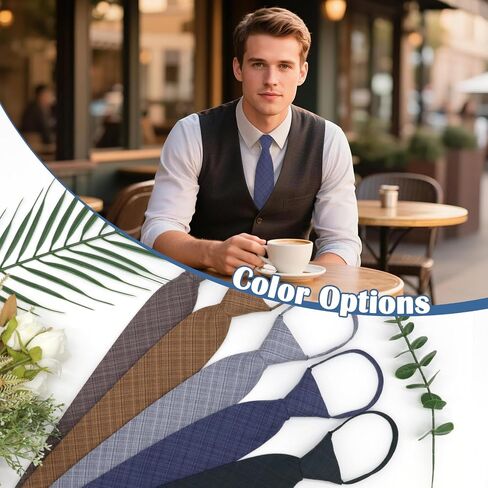 Striped Ties for Men, Pre-tied Zipper Neckties for Business Wedding in Kuwait