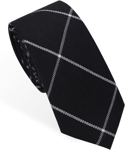 Plaid Skinny Ties for Men, Striped Slim Mens Ties 2.3'' Check Pattern Men's Neckties for Wedding Party School Work in Kuwait