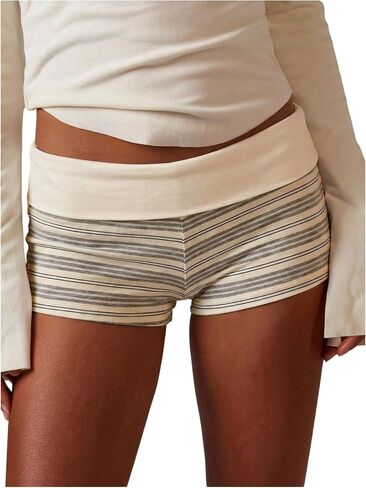 MakeMeChic Women's Striped Micro Shorts Low Rise Y2K Summer Cute Booty Shorts in Kuwait