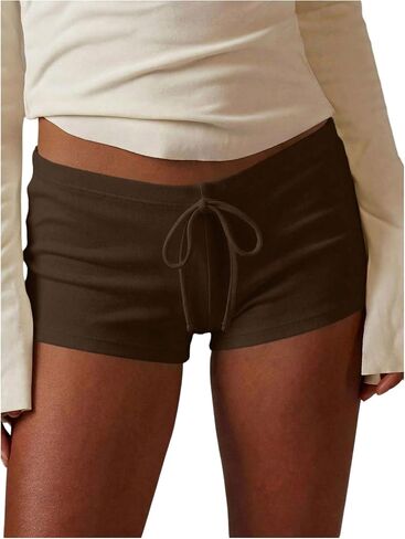 MakeMeChic Women's Striped Micro Shorts Low Rise Y2K Summer Cute Booty Shorts in Saudi Arabia