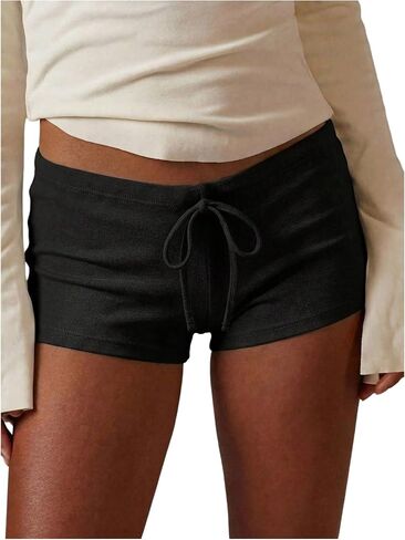 MakeMeChic Women's Striped Micro Shorts Low Rise Y2K Summer Cute Booty Shorts in Saudi Arabia
