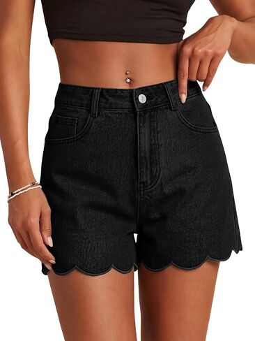 FEKOAFE Womens Jean Shorts 2026 High Waisted Stretch Ripped Denim Shorts for Women in Saudi Arabia