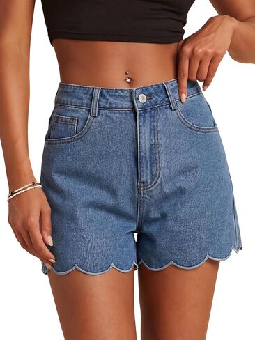 FEKOAFE Womens Jean Shorts 2026 High Waisted Stretch Ripped Denim Shorts for Women in Saudi Arabia