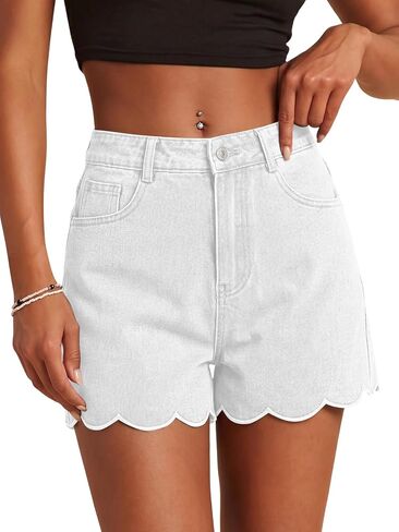 FEKOAFE Womens Jean Shorts 2026 High Waisted Stretch Ripped Denim Shorts for Women in Saudi Arabia