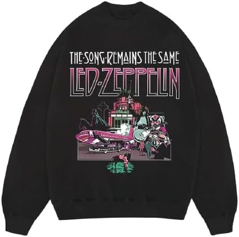 Led Zeppelin Unisex Adult Official Merch Jet Guitar Sweatshirt in Saudi Arabia