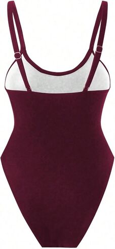 Womens Backless High Cut Sexy Monokini Swimsuit Spaghetti Strap One Piece Bathing Suit for Beach and Vacation in Kuwait