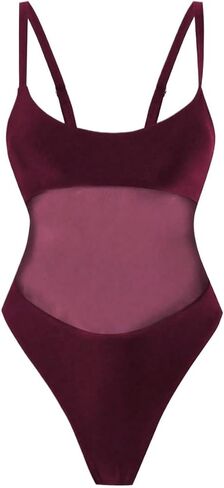 Womens Backless High Cut Sexy Monokini Swimsuit Spaghetti Strap One Piece Bathing Suit for Beach and Vacation in Kuwait