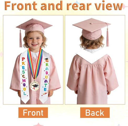 2Pcs Preschool Graduation Class of 2026 – Kids Graduation Sash with Medal, Graduation Gifts with Pre-K Grad Sash in Saudi Arabia