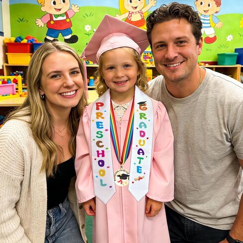 2Pcs Preschool Graduation Class of 2026 – Kids Graduation Sash with Medal, Graduation Gifts with Pre-K Grad Sash in Saudi Arabia