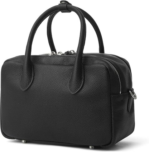 DAILANDO Soft Leather Top Handle Satchel Purse for Women, Medium Two Pockets Barrel Tote Bag with Detachable Crossbody Strap in Saudi Arabia