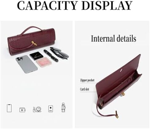 Crocodile Clutch Purses for Women w/ 2 Style Strap women's evening handbags vegan leather Evening Clutch Top-handle Handbag in Saudi Arabia
