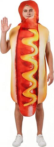 Hotdog Costume，Funny Halloween Costumes for Unisex Adults in Saudi Arabia