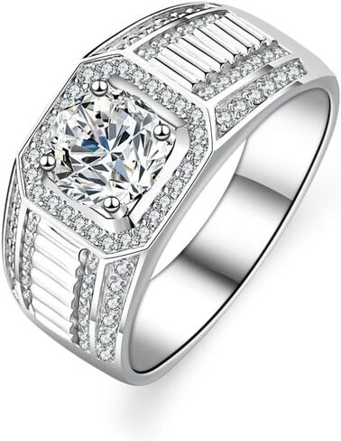 Men's 14K Gold Wedding Band, Presenting 1Ct Ideal Cut Diamond D Color VVS1 Clarity, Fine Token Marking Important Commitments in Kuwait