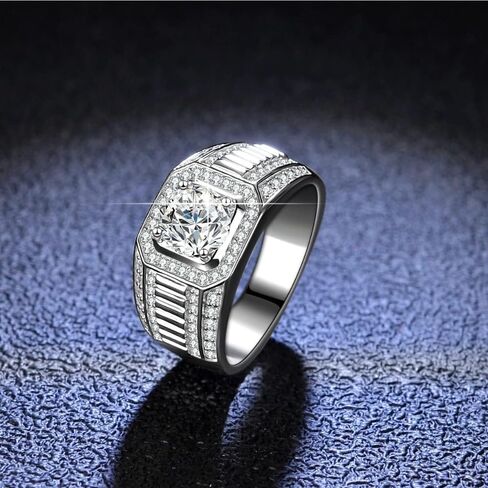 Men's 14K Gold Wedding Band, Presenting 1Ct Ideal Cut Diamond D Color VVS1 Clarity, Fine Token Marking Important Commitments in Kuwait