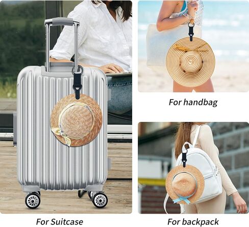 2-Pack Hat Attachment Clip for Bags - Essential Travel Accessory for Backpack, Purse, Luggage on Beach Trips & Outdoor Adventures in Saudi Arabia