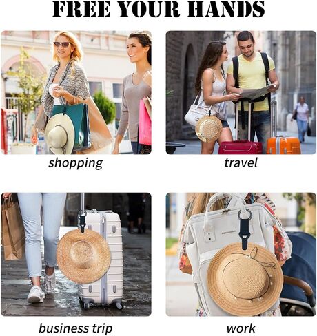 2-Pack Hat Attachment Clip for Bags - Essential Travel Accessory for Backpack, Purse, Luggage on Beach Trips & Outdoor Adventures in Saudi Arabia
