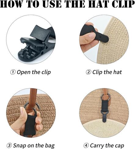 2-Pack Hat Attachment Clip for Bags - Essential Travel Accessory for Backpack, Purse, Luggage on Beach Trips & Outdoor Adventures in Saudi Arabia
