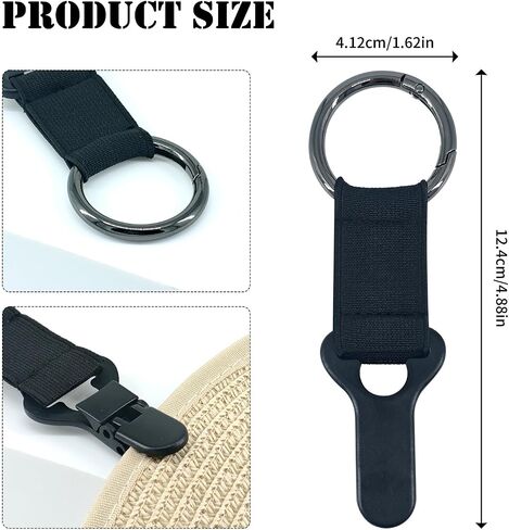 2-Pack Hat Attachment Clip for Bags - Essential Travel Accessory for Backpack, Purse, Luggage on Beach Trips & Outdoor Adventures in Saudi Arabia