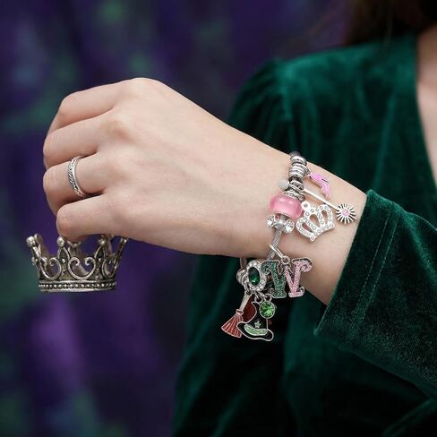 Witch Bracelet - Pink and Green Bracelet, Friendship Bracelet Merch Witch Stuff Gifts for Women, Witch Jewelry Accessories for Fans, Wicked Party Supplies Themed Gifts in Saudi Arabia
