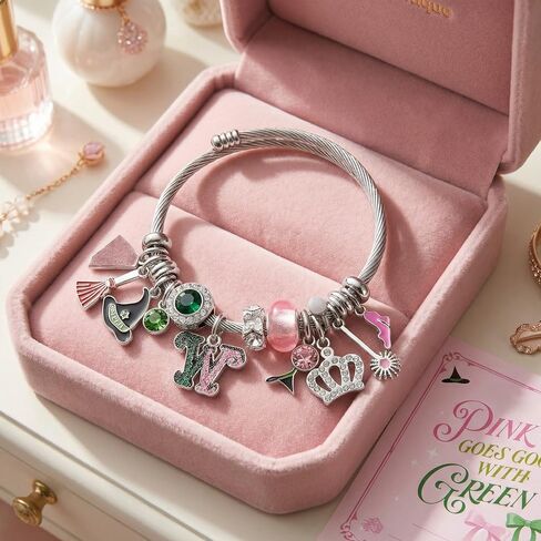 Witch Bracelet - Pink and Green Bracelet, Friendship Bracelet Merch Witch Stuff Gifts for Women, Witch Jewelry Accessories for Fans, Wicked Party Supplies Themed Gifts in Saudi Arabia