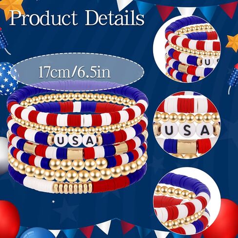 cow print 4th of July Outfits for Women, Independence Day Bracelets, Patriotic Red White and Blue Accessories, USA 250th Anniversary Patriotic Jewelry Gifts, Birthday Gifts for Women Men Friends in Saudi Arabia