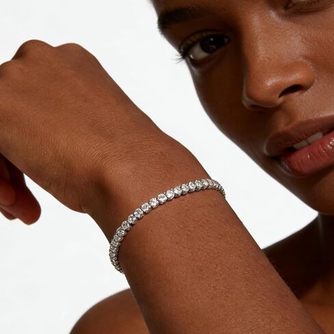 2-Pack Silver Rhinestone Tennis Bracelets for Women, Vintage Couples Hollow Wavy Design Bangles with Secure Clasp, Elegant Jewelry for Wedding, Party, Evening Wear in Saudi Arabia